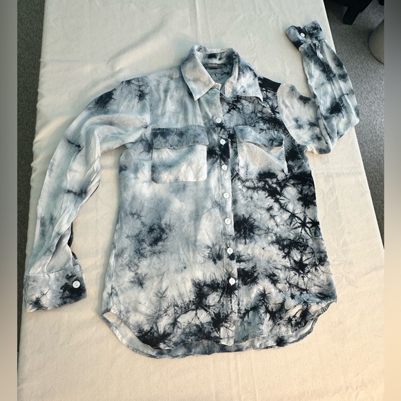Nordstrom Tie Dye Button Up Top Size Small/Medium Whimsigoth - Picture 7 of 9